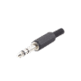 Conector macho de 6,3 mm con funda de plastico (estereo)