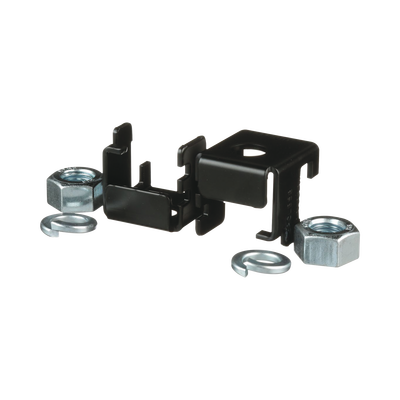 Soporte para Montaje en Charola Tipo Escalerilla, Compatible con Rieles de 9.5 x 38.1 mm o 9.5 x 50.8 mm, Uso Con Varilla Roscada de 5/8″, Color Negro