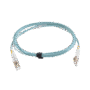 Jumper de Fibra Óptica Multimodo 50/125 XGLO OM4, LC-LC Duplex, OFNR, Color Aqua, 1 Metro
