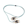Jumper de Fibra Óptica Multimodo 50/125 OM3 XGLO, SC-SC Duplex, OFNR, Color Aqua, 1 Metro