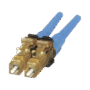 Conector de Fibra Óptica LC Duplex OptiCam, Monomodo 9/125 OS2, Pre-pulido, Color Azul
