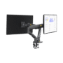 Montaje de Escritorio articulado para 2 monitores de 27-34" /  Soporta hasta 16 kg  por brazo/ Vesa 75 x 75 / 100 x 100 / Acero / Giro: 360°