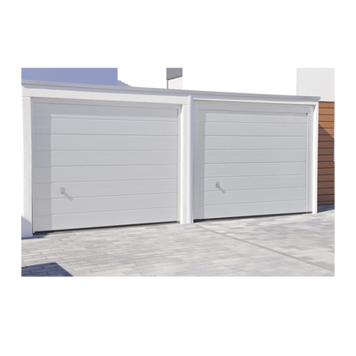 Puerta de Garage de Alta Calidad / Linea Central / Color Blanco 14X8 pies, AISLADA, Estilo Americana.