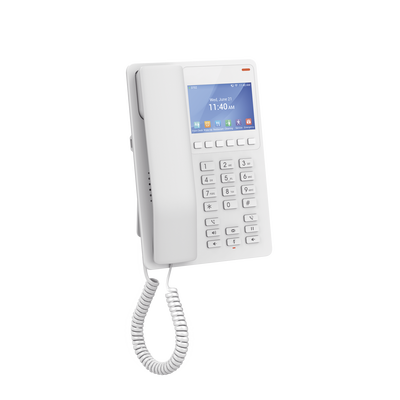 Teléfono IP Hotelero con pantalla LCD a color, 2 líneas SIP con 2 cuentas, codec Opus, IPV4/IPV6, color blanco, con gestión en la nube GDMS - Image 6
