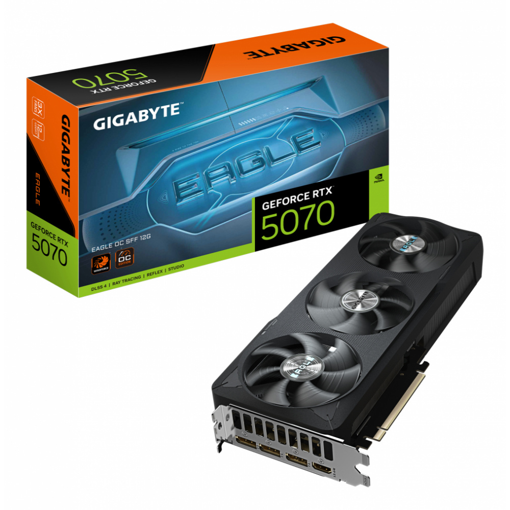 VGA GIGABYTE GEFORCE RTX 5070 EAGLE OC SFF12G GDDR7 7680×4320 PCIE5.0 GV N5070EAGLE OC 12GD