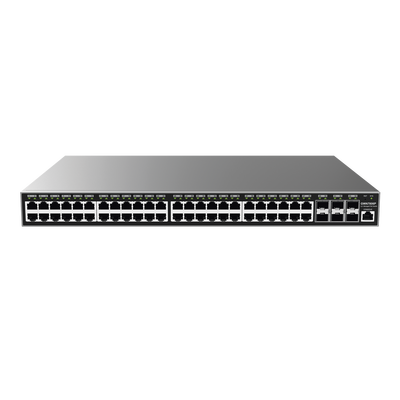 Switch Gigabit PoE+ Administrable / 48 puertos 10/100/1000 Mbps + 6 Puertos SFP+ / Hasta 400W / Compatible GRANDSTREAM GWN7806P con GWN Cloud.