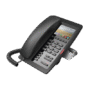 (H5 Color Negro) Teléfono IP Hotelero de gama alta, pantalla LCD de 3.5 pulgadas a color, 6 teclas programables para servicio rápido (Hotline), PoE