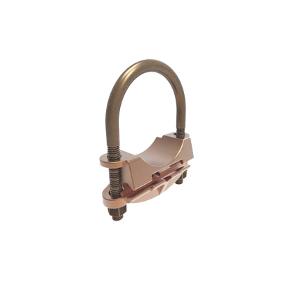 Conector Mecánico para Cable Calibre 4 a 3/0 AWG / Paralelo o 90° Grados a Tubo de 2″ o Varilla de 2″ – 2 3/8″.