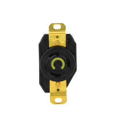 Receptáculo de Media Vuelta Industrial 30 A 125 V CA 2 Polos 3 Hilos (Nema L5-30R) Color Negro. - Image 6