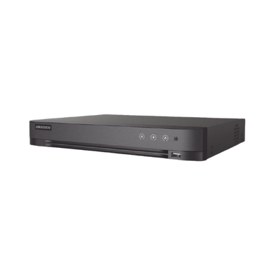 DVR 16 Canales TURBOHD + 8 Canales IP / 5 Megapixel Lite – 3K Lite / Audio de Dos Vías por Coaxitron / Reconocimiento Facial / ACUSENSE (Evita falsas alarmas) / 1 Bahía de Disco Duro / Salida de Video en Full HD