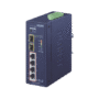 Switch PoE Industrial No Administrable de 4 Puertos PoE 10/100/1000T 802.3at, 2 Puertos SFP 10/1000X