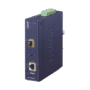 Convertidor de Medios PoE Industrial, Puerto SFP 1000BASE-SX/LX a Puerto RJ45 Gigabit con Salida PoE 802.3at (Hasta 30 W).