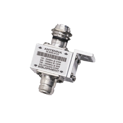 Protector RF Coaxial Para 10 – 1000 MHz de Ceja Frontal y Conectores N Hembra en Ambos Lados, 50 Ω