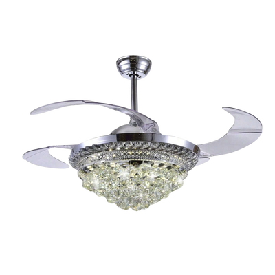 Ventilador de Techo con Luminario LED de  110 V CA 50/60 Hz /  88 W /4500 Lm / 6500 – 4 000 – 2 700 K /3 Tonos de Luz / 1075 mm / 6 Velocidades /No Dimeable.