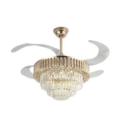 Ventilador de Techo con Luminario LED de  110 V CA 50/60 Hz /  88 W /4500 Lm / 6500 – 4 000 – 2 700 K /3 Tonos de Luz / 1075 mm / 6 Velocidades /No Dimeable.