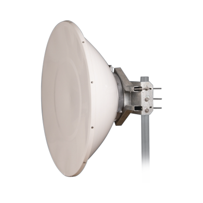 Antena Direccional de Alto Rendimiento / 35.5 dBi / 4 ft / 5.9-7 GHz / Conectores RP-SMA / Alto Aislamiento al Ruido / Fácil Montaje y herraje de acero inoxidable / Radomo Incluido