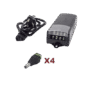 Kit con fuente EPCOM con salida de 12 Vcc a 5 Amper con 4 salidas / Incluye conectores JR52