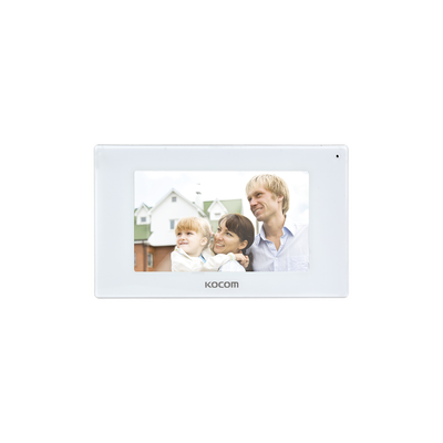 MONITOR 7″ COLOR BLANCO, ALTA DEFINICIÓN (HD), CON ENTRADA MICROSD PARA GRABACIÓN