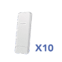 Paquete de 10 Puntos de Acceso C1N Super Wi-Fi, PTP y PTMP en 2.4 GHz , Con Antena Integrada Sectorial de 70°, Hasta 300 m de Cobertura, Antena de 10 dBi, Soporta Fichas-Vouchers. Administración en Nube Gratis con INSIGHTS