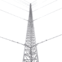 Kit de Torre Arriostrada de Piso de 39 m Altura con Tramo STZ45 Galvanizado Electrolítico (No incluye retenida).