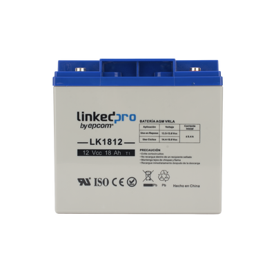 Batería 12 V / 18 Ah / UL / Tecnología AGM / Vida útil promedio de 5 años / Para uso en equipo electrónico, Alarmas de Intrusión / Incendio/ Control de acceso / Video Vigilancia / Terminales T1 - Image 5