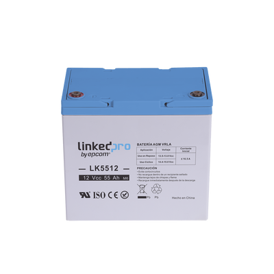 Batería 12 V / 55 Ah / UL / Tecnología AGM / Vida útil promedio de 5 años / Para uso en equipo electrónico, Alarmas de Intrusión / Incendio/ Control de acceso / Video Vigilancia / T2 - Image 3