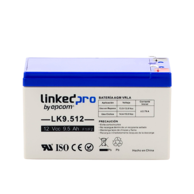 Batería 12 V / 9.5 Ah / UL / Tecnología AGM / Vida útil promedio 5 años / Para uso en equipo electrónico, Alarmas de Intrusión / Incendio/ Control de acceso / Video Vigilancia / Terminales F1 ( Incluye adaptador F - Image 6