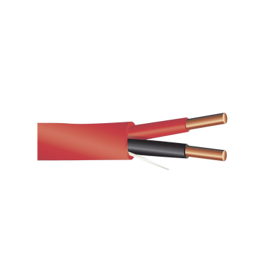 Alambre de Alarma contra Incendios – Bobina de 305 Metros: 2 x 14 AWG, Rojo, Tipo FPLR, (UL) FT4, Ideal para Sistemas de Detección y Evacuación de Incendios