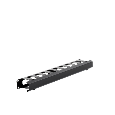 Organizador de Cables Horizontal de 1U para Rack de 19" con Cubierta Metálica - Image 2