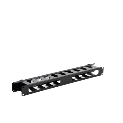 Organizador de Cables Horizontal de 1U para Rack de 19" con Cubierta Metálica - Image 3
