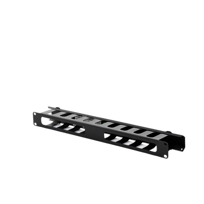 Organizador de Cables Horizontal de 1U para Rack de 19" con Cubierta Metálica - Image 4