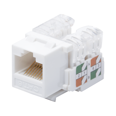 Módulo Jack Keystone Cat6 LINKEDPRO BY EPCOM LP-KJ-601-WH con terminación 110 (Punchdown) para faceplate – Color Blanco