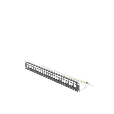 Patch panel modular Blindado (STP) LINKEDPRO BY EPCOM LP-PP-23-STP-BK-24P de 24 puertos, con barra para organizar cable - Image 3