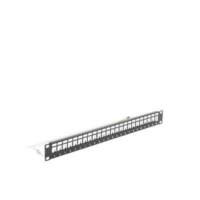 Patch panel modular Blindado (STP) LINKEDPRO BY EPCOM LP-PP-23-STP-BK-24P de 24 puertos, con barra para organizar cable - Image 4