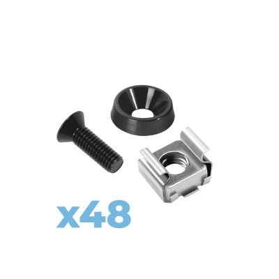 Juego LINKEDPRO BY EPCOM LP-TAT-48 de 48 Tornillos con 48 Arandelas y 48 Tuercas Enjauladas para Rack LINKED PRO - Image 2