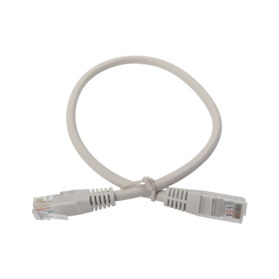Cable de parcheo UTP cruzado Cat6 0.4 m – Gris