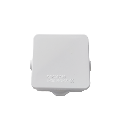Caja LINKEDPRO LP-WBX-80 de Conexiones Impermeable IP55 con 4 Entradas, 80 x 80 x 50 mm, para Instalaciones Industriales, Comerciales y Residenciales, Incluye Tornillería para su Instalación