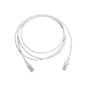 Patch Cord MC6 Modular Cat6 UTP, CM/LS0H, 7ft, Color Blanco, Diámetro Reducido (28AWG), Versión Bulk (Sin Empaque Individual)