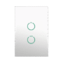 (ZWAVE) Interruptor On/Off panel táctil touch inalámbrico Zwave Plus 2 botones. Compatible con Hubitat HC8, Álula  M2M, otro