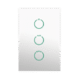 (ZWAVE) Interruptor On/Off panel táctil touch inalámbrico Zwave Plus 3 botones. Compatible con Hubitat HC8, Álula  M2M, otro