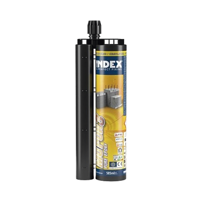 Resina Epoxico Puro 3:1 para Concreto Fisurado y Armado, Taladros Inundados, Vibraciones y Aplicaciones Estructurales / Curado Lento / Para Cargas Sísmicas Categoría C1 y C2 / Contenido 385 ml.