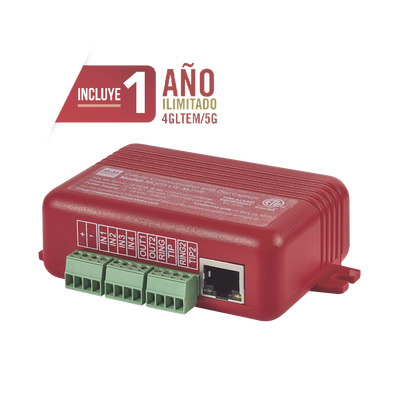 COMUNICADOR DUAL Universal para PANELES DE INCENDIO 4GLTEM – 1 Año de Servicio – Eventos a CMS