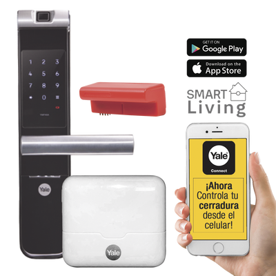 Kit Cerradura YALE-ASSA ABLOY MX89367 con manija YMF40A y HUB, Apertura por, Código, Biometría y apertura por SMARTPHONE, Para puertas de 35 a 90 mm de espesor - Image 2
