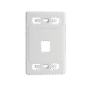 Placa de pared modular MAX, de 1 salida, color blanco, version bulk (Sin Empaque Individual)