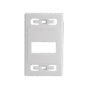 Placa de pared modular MAX, de 3 salidas, color blanco, version bulk (Sin Empaque Individual)