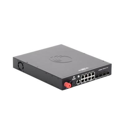 Switch cnMatrix WISP TX1012-DC-P CAMBIUM NETWORKS MX-TX1012GXPA-20 de 8 puertos PoE y 4 SFP+, 170 W PoE Budget, Capa 2, gestión gratuita desde la nube, para corriente directa - Image 6