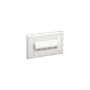 Placa de Pared Horizontal, Salida Para 4 Puertos Keystone, Con Espacios Para Etiquetas, Color Blanco Mate