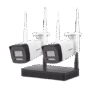 Kit IP Inalámbrico 2 Megapixel (1080p) / NVS 4 Canales / 2 Cámaras Bala para Exterior con Lente 2.8 mm y Dual Light (30 mts IR + 20 mts Luz Blanca) / Audio Bidireccional (Micrófono y Bocina) / Soporta Micro SD de 512 GB