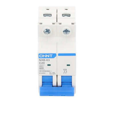 Pastilla para Riel Din, 2 Polos, 20 Amp, Vca:110/415v, 6kA, Catálogo: NXB632PC20, Serie: NXB-63. - Image 3