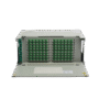 Distribuidor de Fibra Óptica para 96 empalmes, con 96 acopladores SC/APC y 96 pigtails, 19", 4 UR
